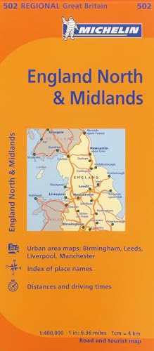 Michelin Map England North & Midlands (Michelin Maps, Band 502) von MICHELIN